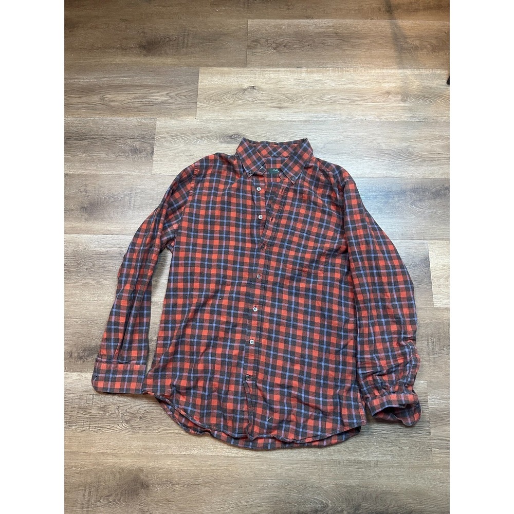 Bobby Jones Long Sleeve Button Up Men's L Red Plaid Breathable Casual